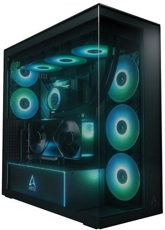 ARCTIC Xtender VG - Midi Tower Behuizing - Zwart - Panoramisch Ontwerp - Hoge Luchtstroom