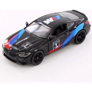 BMW M8 Competition Coupé (Zwart) (12 cm) 1/36 Kinsmart {Modelauto - Schaalmodel - Miniatuurauto}