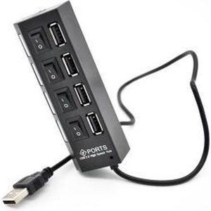 High Speed LED Slim USB 2.0 4 Ports Usb HUB Sharing Switch voor Desktop Laptop