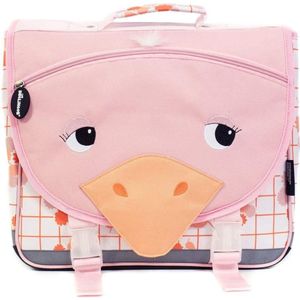 Les Deglingos Schooltas Struisvogel Junior 35 Cm Polyester Roze