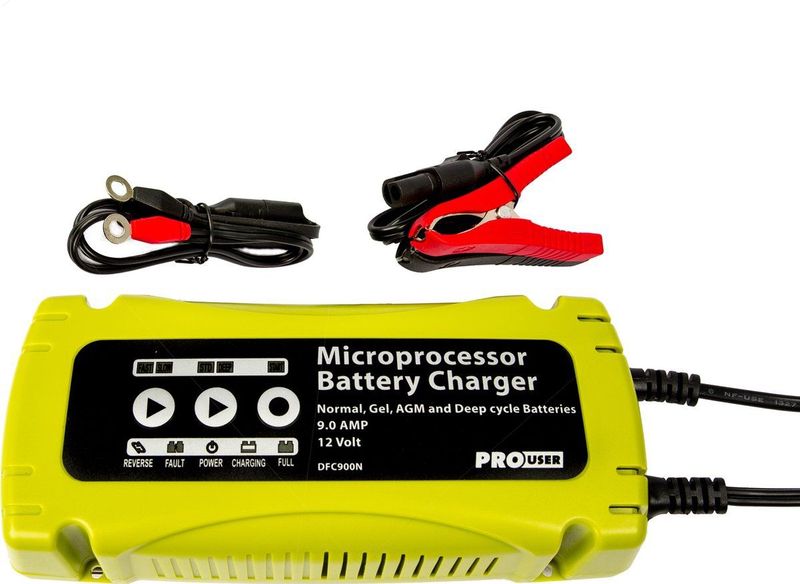 Pro User - DFC900N - Acculader - 12V - 2A of 6A - Voor Lood, Gel, AGM Accu’s