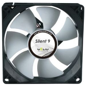 Gelid Silent 9 - Kastventilator - 92 mm (92 mm), PC ventilator, Zwart, Wit
