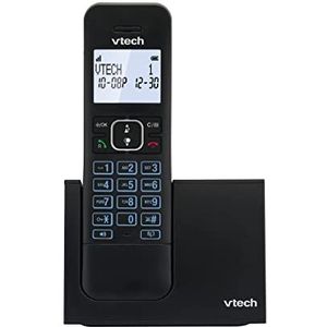 VTech LS1000 Draadloze telefoon thuis met handsfree, DECT-vaste telefoon, dubbele lading, oproep-/waarschuwing, display en toetsenbord met achtergrondverlichting, ECO-modus, 50 adresboek voor namen en