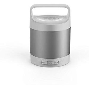 Xoopar - Link Silver Speaker - Link Speaker - Mini Bluetooth-luidspreker zilver - Ultra Nomade luidspreker - Zilverkleurige luidspreker met geïntegreerde karabijnhaak - 3 W luidspreker