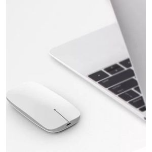 Xooper - Pokket Draadloze Muis Wit - USB-Muis - Ergonomisch Ontwerp - Oplaadbare Batterij