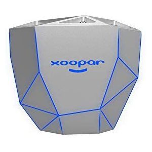 Xoopar - Geo Speaker Silver, Blue LED - Bluetooth-luidspreker - Ultracompacte luidspreker - Nomade Smart Speaker - Bluetooth-luidspreker - Draagbare 3 W luidspreker - Geometrisch ontwerp