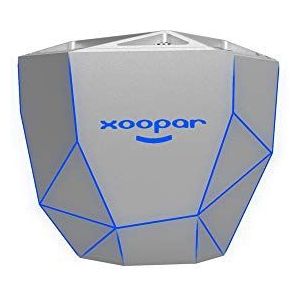 Xoopar Geo Speaker Silver, Blue LED Light Bluetooth Speaker Ultra Compact Draagbare Speaker Nomade Bluetooth Speaker 3W Geometrisch Design
