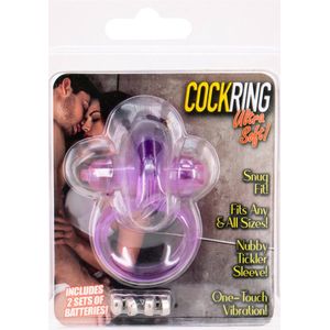 Seven Creations Rabbit Silicone Vibrating - Paars - Penisring