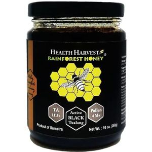 Tualang Zwarte Honing 280g (TA 11,5+, Pollentelling 4,0M+, Pollenvariëteit 100+) Intense Keuze voor Vrouwen Bewaring, Rauw, Ongepasteuriseerd, Ongefilterd