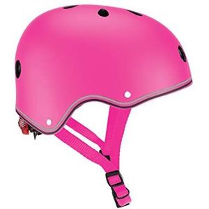 Helm - Globber Helm Primo XS/S Deep Pink - roze- LED verlichting - ABS helm met EPS schuim - verstelbaar - XS-S 48-53cm