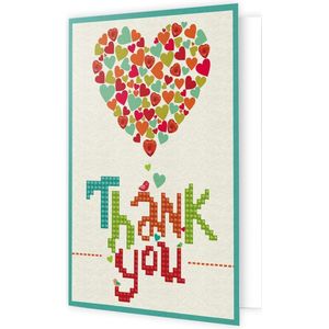 DIAMOND DOTZ Thank You Heart - Diamond Painting - 263 Dotz - 18x13 cm