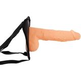 NMC - Strap-on met holle dildo 23 cm - Huidroze