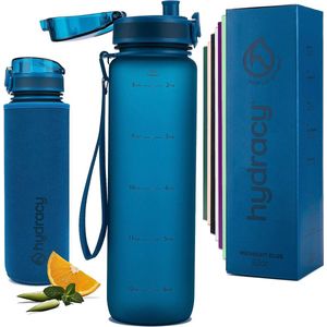 1L waterfles - BPA-vrije drinkfles met tijdstempel Lekvrije sportfles - Condensvrij voor sport en buitenshuis