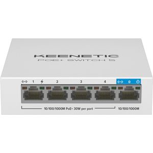 Keenetic - Poe Switch 5 - Switch - Zwart - 5.5-Poorts - PoE+