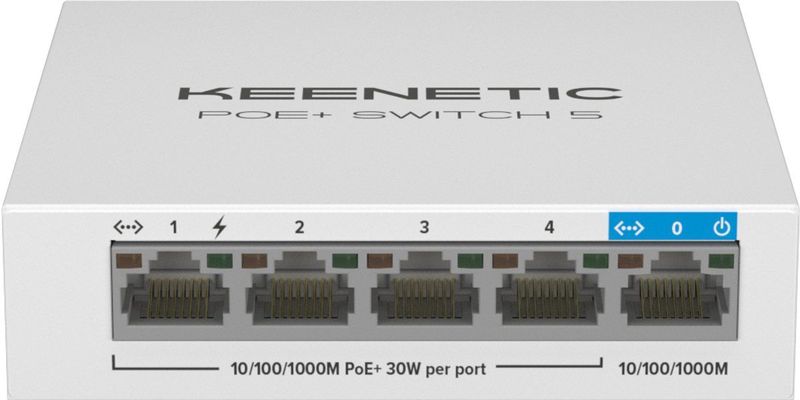 Keenetic - Poe Switch 5 - Switch - Zwart - 5.5-Poorts - PoE+