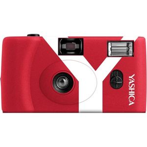 Yashica MF-1 - Camera (35mm) - Red - ISO 200/400 - Inclusief Rolletje, Strap en Batterij