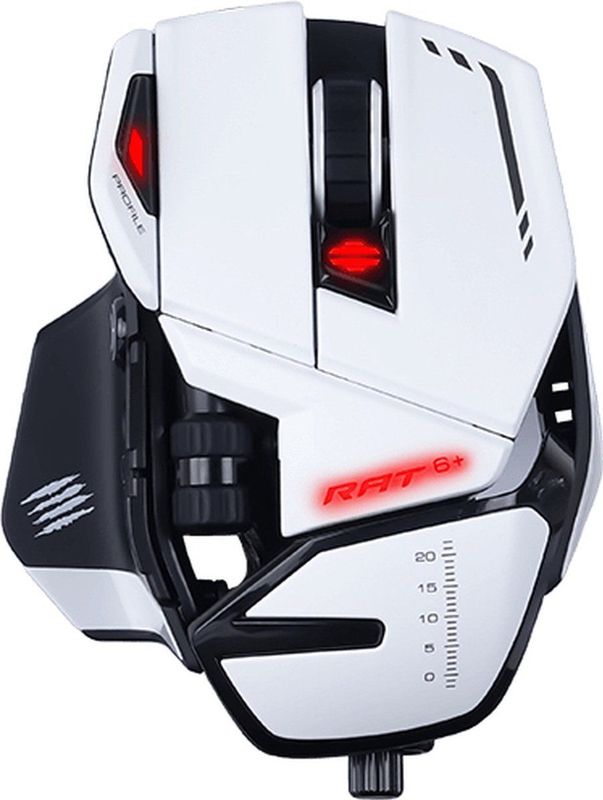 MadCatz - R.A.T. 6+ - Muis - Wit - Bedraad