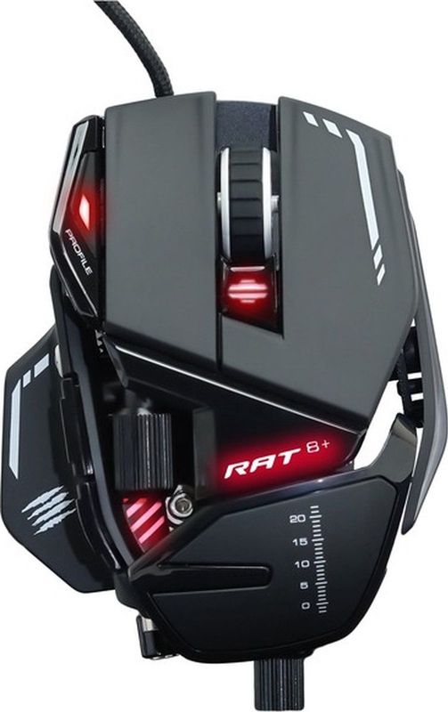 MadCatz - RAT 8+ - Muis - Zwart - Aluminium - Bedraad
