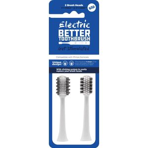 Better Toothbrush- Opzetborstels voor Philips - Regular + Premium - wit