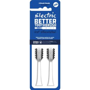 Opzetborstels Premium voor Electric Better Tootbrush - 2 stuks - wit