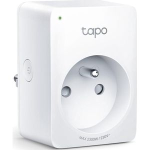 TP-Link - Tapo - Met wifi verbonden stopcontact, intelligent stopcontact, compatibel met Alexa en Google Home, 10 A, bediening op afstand van het koffiezetapparaat, lamp, radiator, geen hub nodig - Tapo P100(FR), 1 verpakking