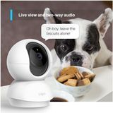 TP-Link Tapo Bewakingscamera, wifi, binnenshuis, 360 °, Tapo C210, UHD 3 MP, personenherkenning, nachtzicht, 2-weg audio, compatibel met Alexa en Google Assistant, voor baby/dieren