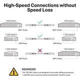 TP-Link - TL-SM5220-1M - UTP Kabel - Zwart - 1 Meter - 10G SFP+ DAC