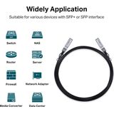 TP-Link TL-SM5220-3M InfiniBand en Glasvezelkabel SFP+ DAC Zwart