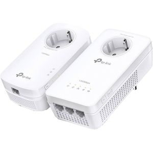 TP-Link TL-WPA1300P KIT V4 - Wi-Fi Kit - Powerline Adapterkit 3-Port-Switch - 1GbE, HomePlug AV (HPAV), HomePlug AV (HPAV) 2.0, IEEE 1901 - Wi-Fi 5 - Dual-Band