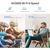 TP-Link RE705X - WiFi Repeater - Range Extender - 3000 Mbps- WiFi 6