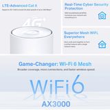 TP-Link Deco X50-4G - Mesh WiFi - 2600 Mbps - Dual-Band - 1-Pack