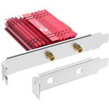TP-Link - Archer TXE75E - Wifi 6E - Zwart/Rood - PCI-E Uitbreidingskaart