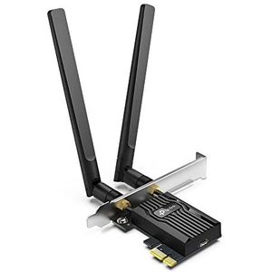 TP-Link WiFi 6 PCIe AX3000 WiFi-kaart, Archer TX55E, dual-band wifi-adapter Bluetooth 5.3 met 2 multidirectionele antennes, Intel Wi-Fi 6, ideaal voor gaming