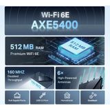 TP-Link Archer AXE75 - Router - Tri-Band - Wi-Fi 6E