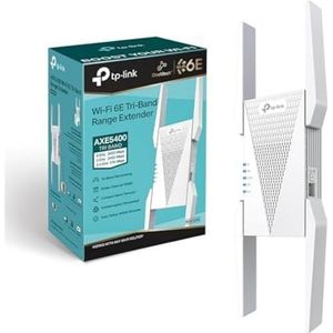 TP-Link RE815XE WiFi 6E WiFi Extender Repeater AXE5400 160 MHz Tri-Band Channel WPA3 Aanbevolen voor gebruik met WiFi 6E Router