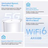 TP-Link - Deco X80-5G - Netwerkrouter - Zwart - Dual-band - Wifi 6