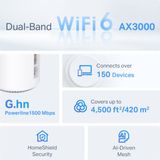 TP-LINK - DECO PX50 - WiFi 6 Systeem - AX3000 - 2-Pack - Powerline