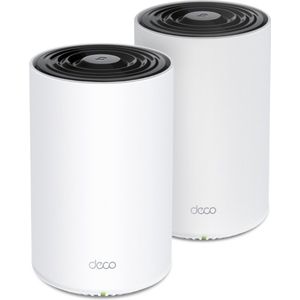 TP-Link Deco PX50 (2 stuks) WiFi 6 router mesh met Powerline, WiFi 6 AX3000 Mbps, CPL G.hn 1500 Mbps, 3 Gigabit poorten, Plug & Play, 2 stuks met dekking tot 420 m², Alexa compatibel