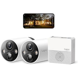 TP-Link Tapo C420S2 - 2 Beveiligingscamera's/IP Camera+basisstation voor binnen & buiten - 2.5K Ultra HD
