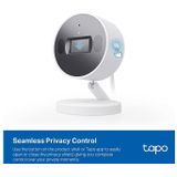 TP-Link Tapo C125 tapo camera, bewakingscamera voor binnen met magnetische voet | 2K QHD, fysieke privacymodus, tot 512 GB lokale opslag op SD-kaart, compatibel met HomeKit & Alexa & Google