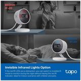 Tapo C125 überwachungskamera innen mit Magnetische Basis | 2K QHD, Physikalischer Privatsphärenmodus, bis zu 512GB lokaler Speicher auf SD Karte, kompatibel mit HomeKit Alexa Google