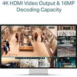 TP-Link - VIGI NVR1004H-4P - NVR - Zwart - 10 TB Opslagcapaciteit