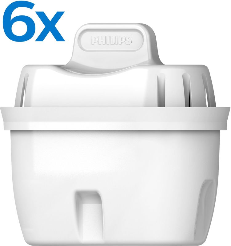 Philips Micro X-Clean Waterfilter 6-pack (filtert PFAS) compatibel met BRITA