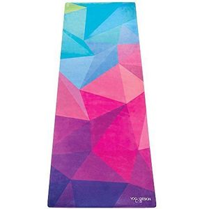 YOGA DESIGN LAB Yogamat 2-in-1 - mat + handdoek - studiokwaliteit - met draagriem - Geo, 3,5 mm