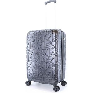 ELLE Harde Koffer / Trolley / Reiskoffer - 60 cm (Medium) - Alors - Grijs