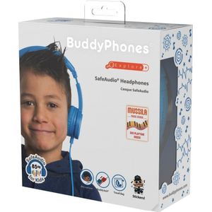 BUDDYPHONES Wired headphones voor kids Explore Plus (blauw)