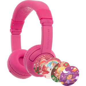 Buddyphones PlayPlus Draadloze Hoofdtelefoon voor Kinderen (Roze)