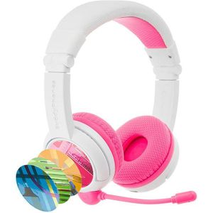 BuddyPhones School+ Draadloze Hoofdtelefoon voor Kinderen (Roze)