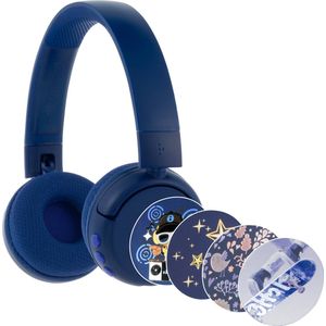 BuddyPhones PopFun Kinderkoptelefoon - Draadloos - Volumelimiet - Blauw