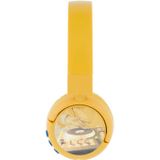 BuddyPhones PopFun Koptelefoon Kinderen - Kinder Koptelefoon Draadloos – Volumelimiet 84/95 dB – 24 uur batterijduur – Bluetooth Hoofdtelefoon - Ingebouwde microfoon - Inclusief Leuke Stickers - Geel
